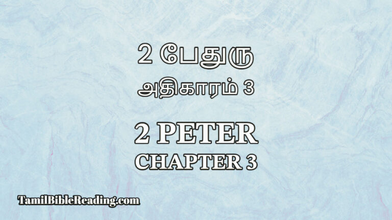 2 Peter Chapter 3, 2 பேதுரு அதிகாரம் 3, Tamil Bible verse,