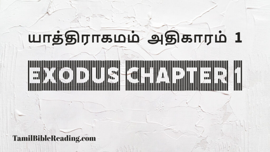 Exodus Chapter 1, யாத்திராகமம் அதிகாரம் 1, good scripture for today,