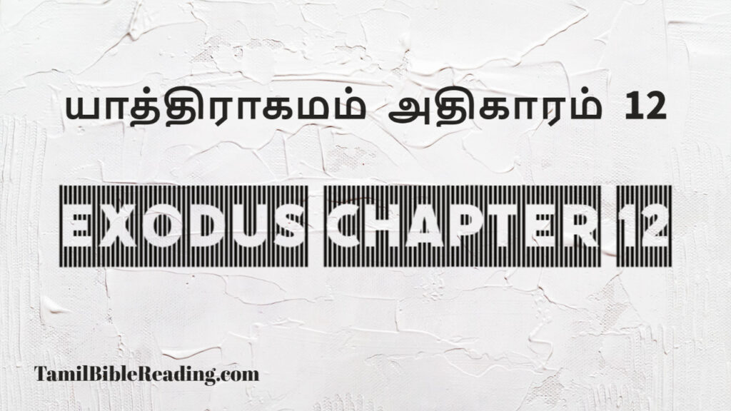 Exodus Chapter 12, யாத்திராகமம் அதிகாரம் 12, good scripture for today,