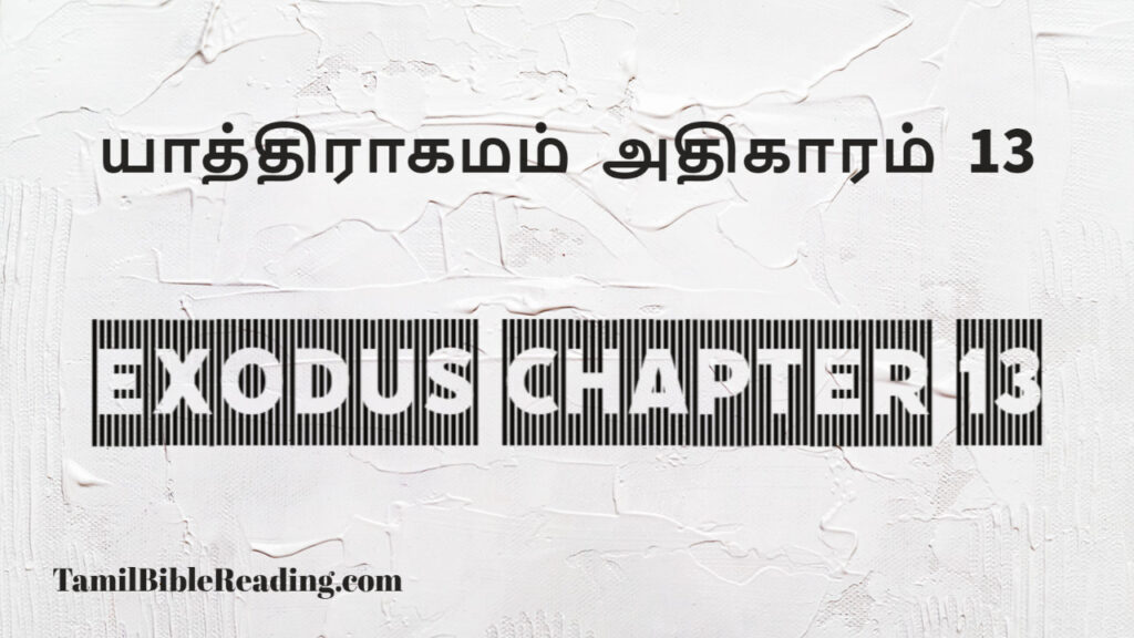 Exodus Chapter 13, யாத்திராகமம் அதிகாரம் 13, good scripture for today,