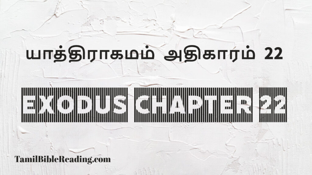 Exodus Chapter 22, யாத்திராகமம் அதிகாரம் 22, good scripture for today,