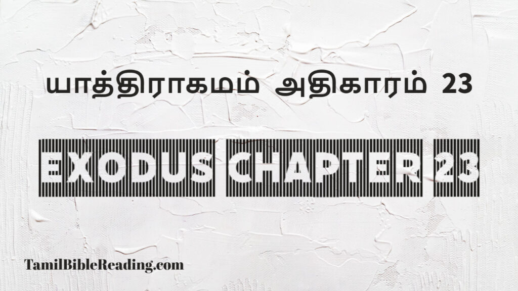 Exodus Chapter 23, யாத்திராகமம் அதிகாரம் 23, good scripture for today,