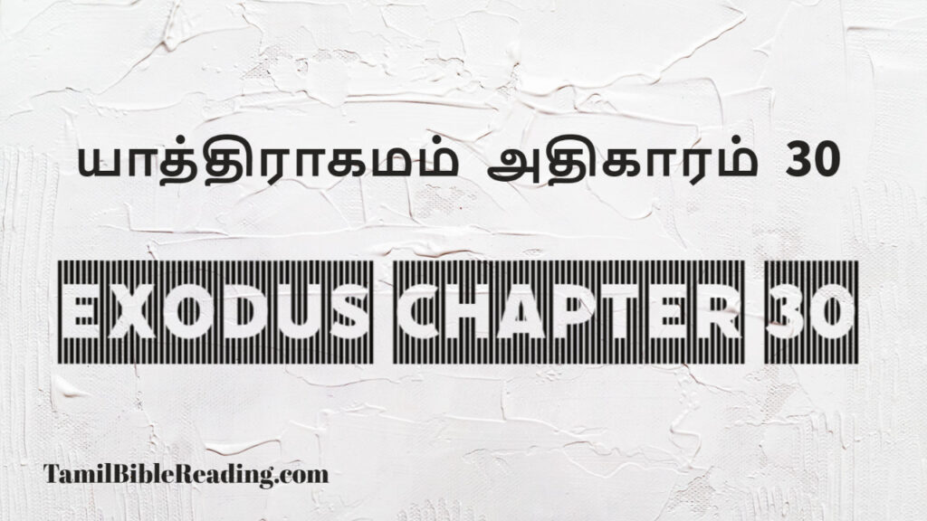 Exodus Chapter 30, யாத்திராகமம் அதிகாரம் 30, good scripture for today,