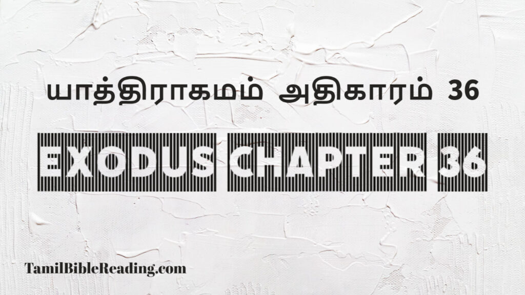 Exodus Chapter 36, யாத்திராகமம் அதிகாரம் 36, good scripture for today,