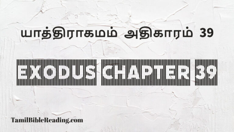Exodus Chapter 39, யாத்திராகமம் அதிகாரம் 39, good scripture for today,