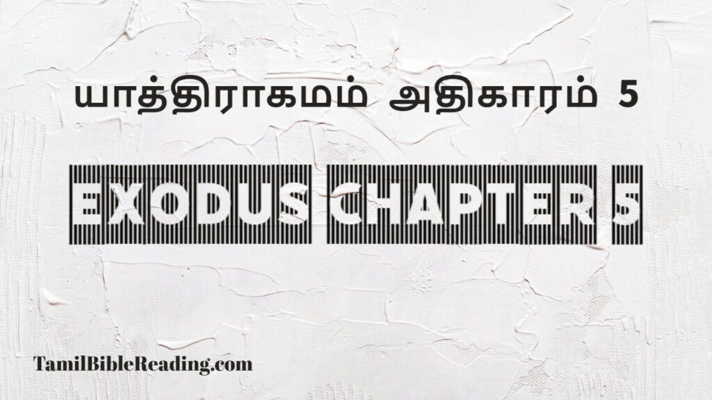 Exodus Chapter 5, யாத்திராகமம் அதிகாரம் 5, good scripture for today,