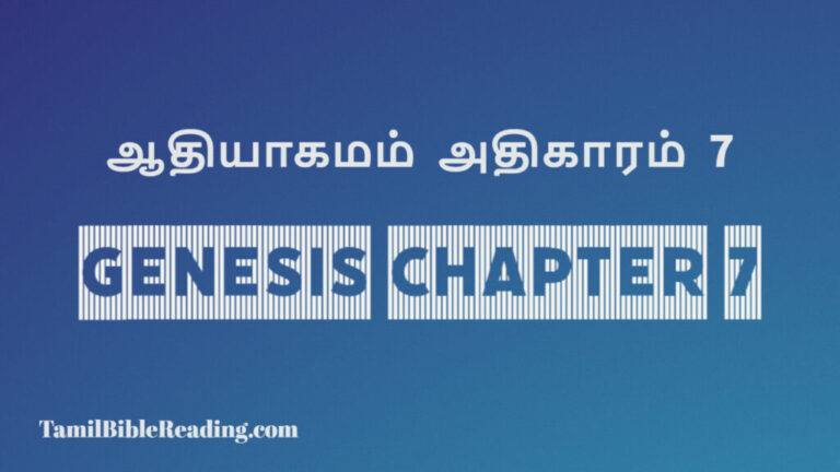 Genesis Chapter 7, ஆதியாகமம் அதிகாரம் 7, tamil bible, easy to read bible online free,