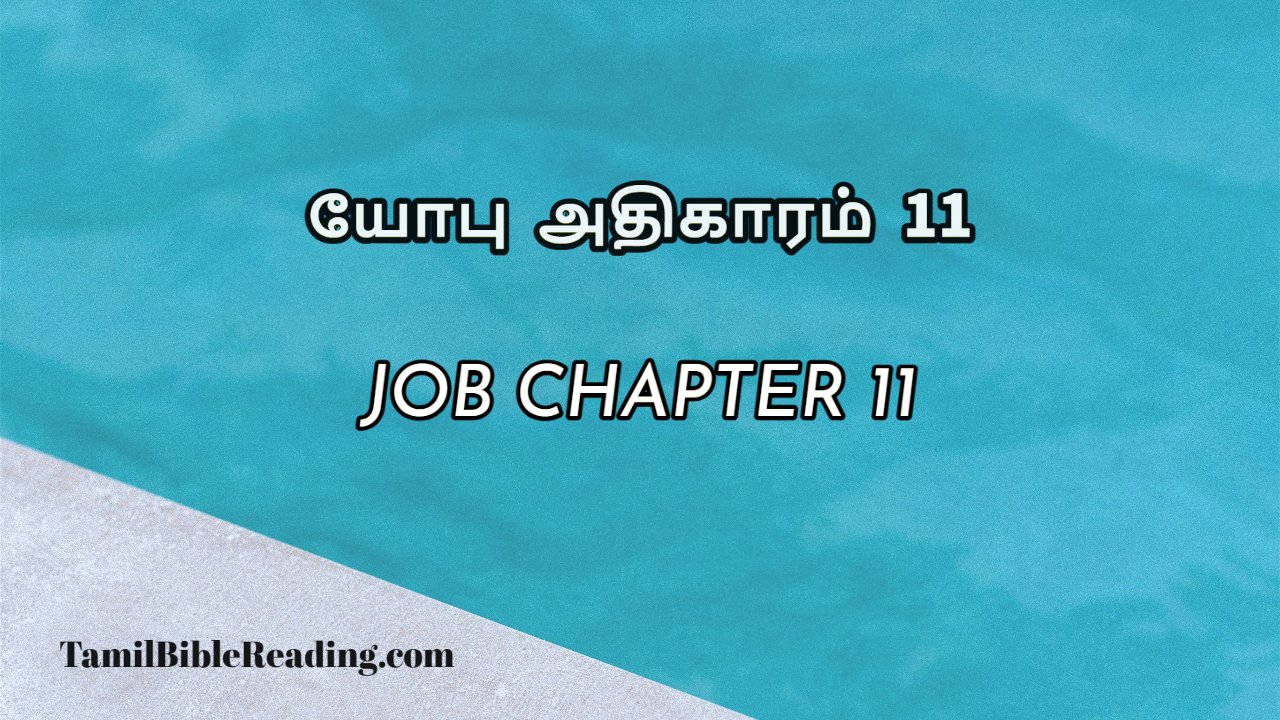 Job Chapter 11, யோபு அதிகாரம் 11, bible meditation for today,