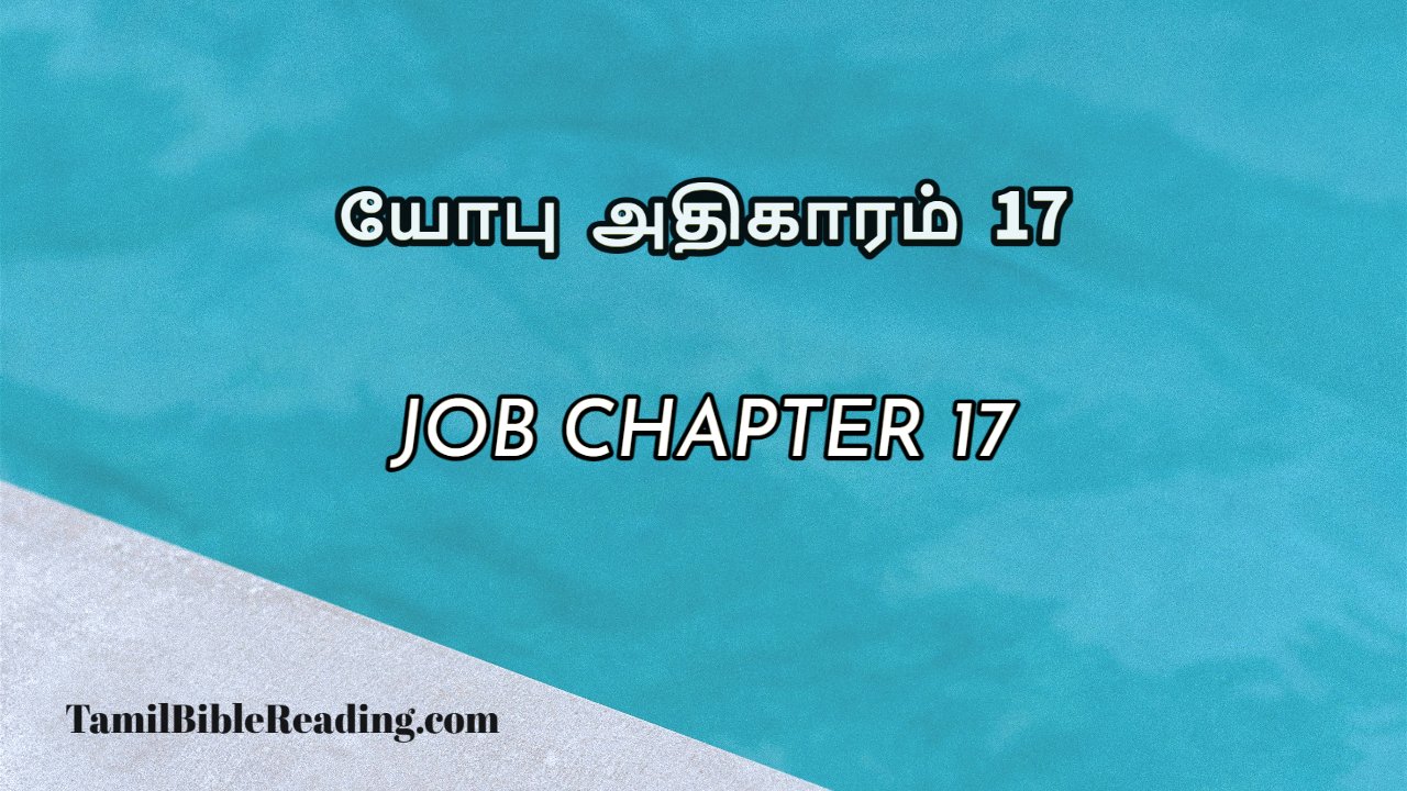 Job Chapter 17, யோபு அதிகாரம் 17, bible meditation for today,