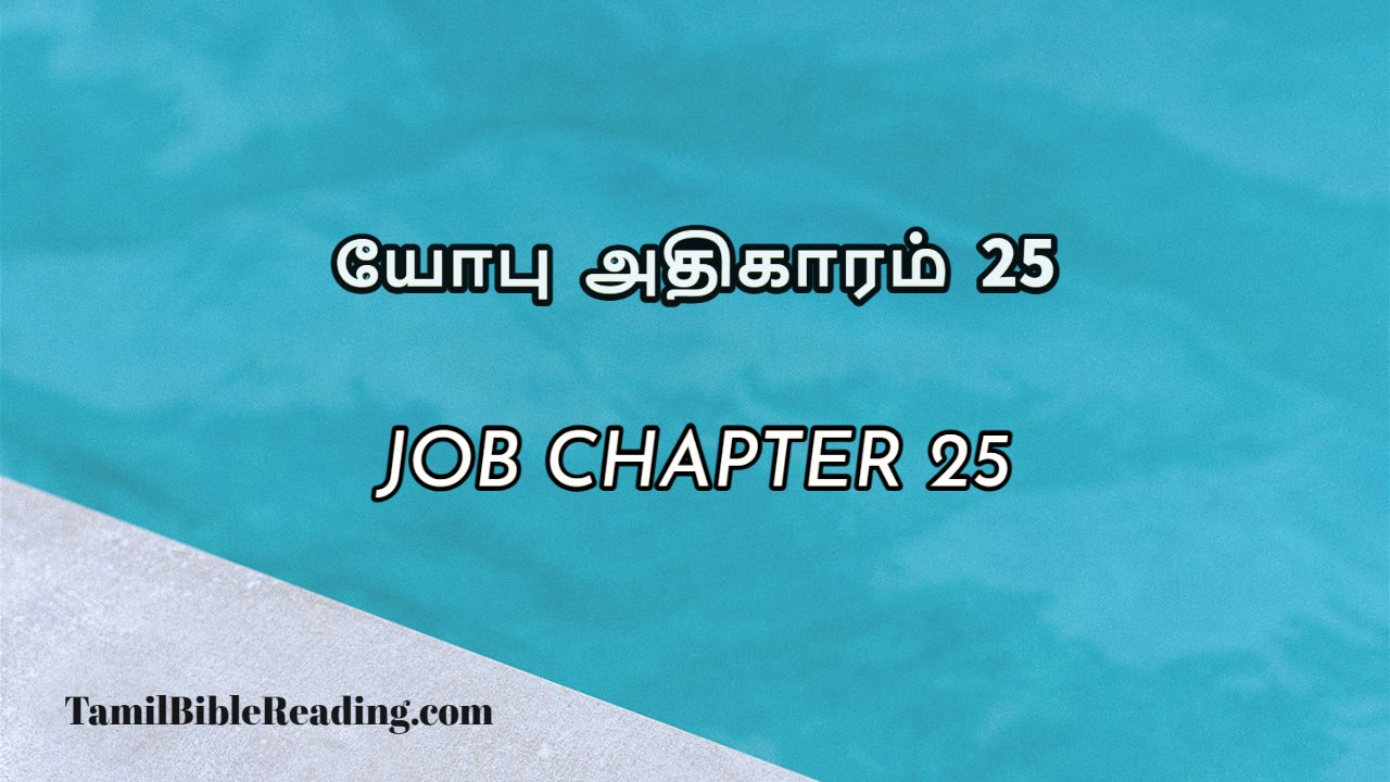 Job Chapter 25, யோபு அதிகாரம் 25, bible meditation for today,