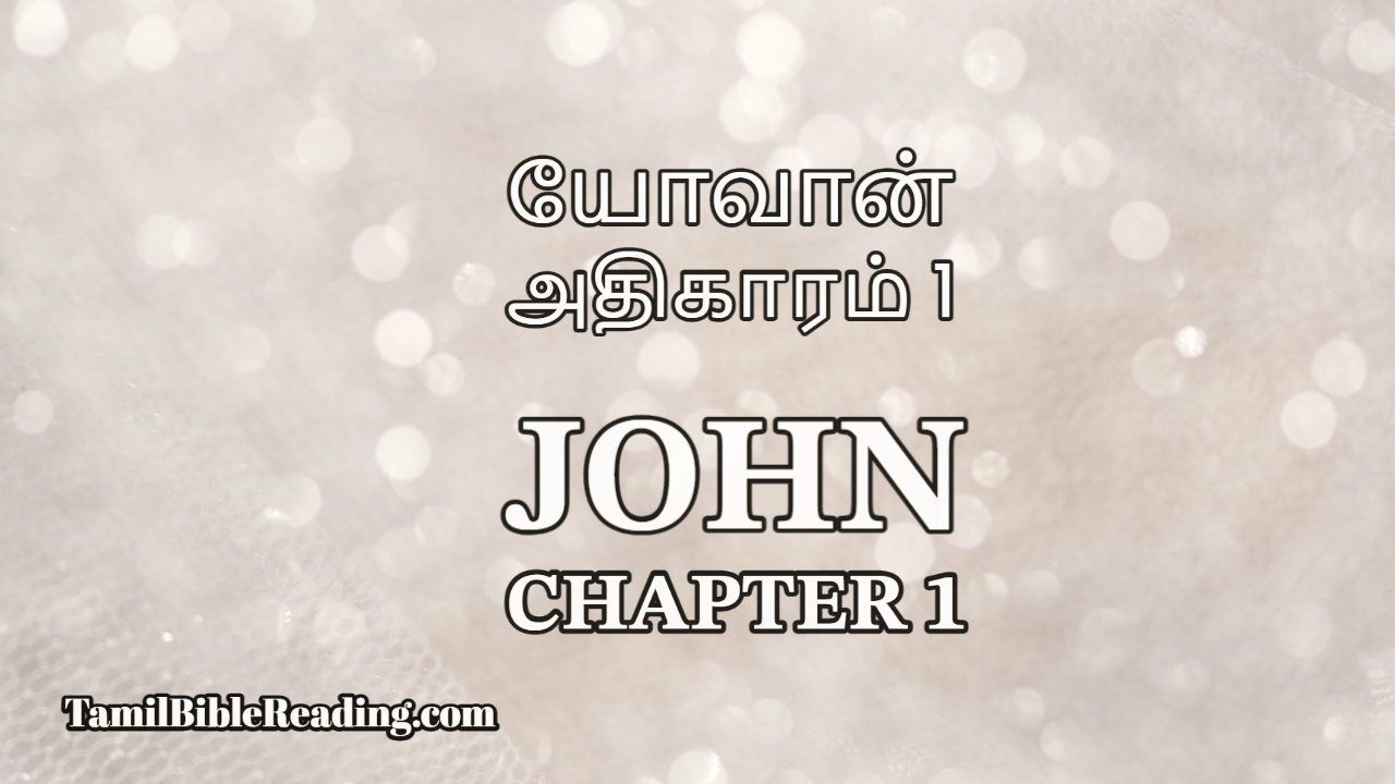 John Chapter1 , யோவான் அதிகாரம் 1, bible reading online,