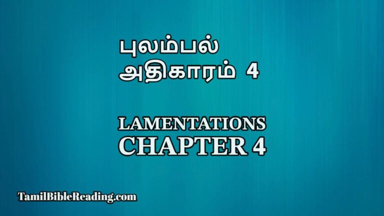 Lamentations Chapter 4, புலம்பல் அதிகாரம் 4, online Tamil bible,