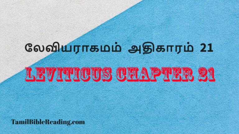 Leviticus Chapter 21, லேவியராகமம் அதிகாரம் 21, daily bible word for today,