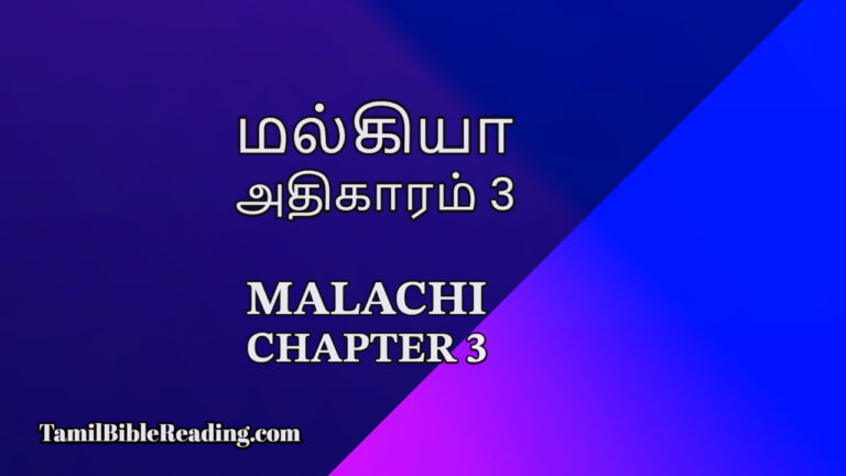 Malachi Chapter 3, மல்கியா அதிகாரம் 3, tamil bible,