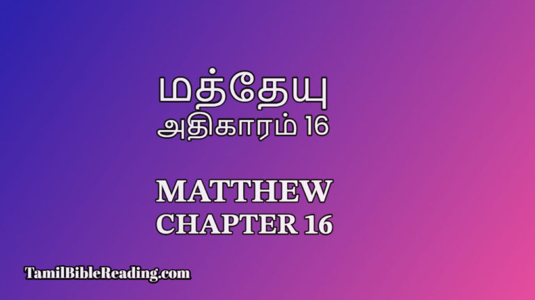 Matthew Chapter 16, மத்தேயு அதிகாரம் 16, Tamil Bible Reading,