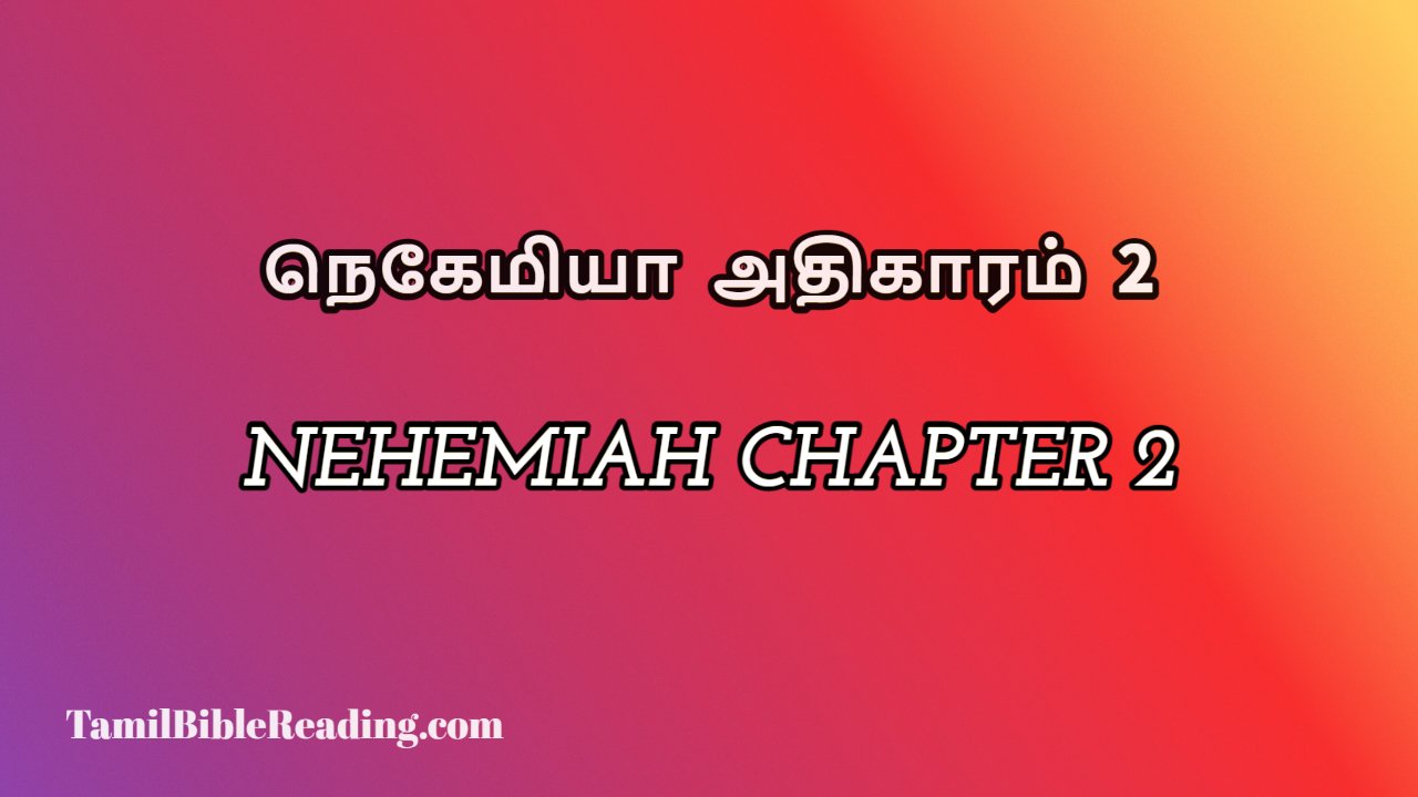 Nehemiah Chapter 2, நெகேமியா அதிகாரம் 2, my daily bible reading,