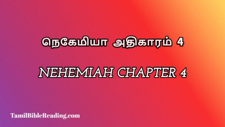 Nehemiah Chapter 4, நெகேமியா அதிகாரம் 4, my daily bible reading,