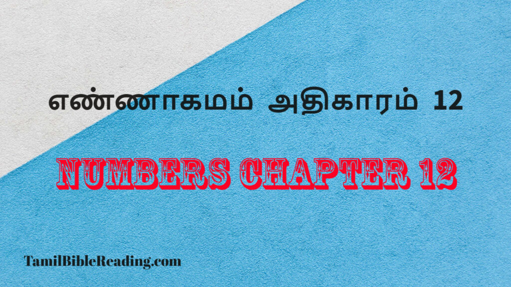 Numbers Chapter 12, எண்ணாகமம் அதிகாரம் 12, free daily bible,