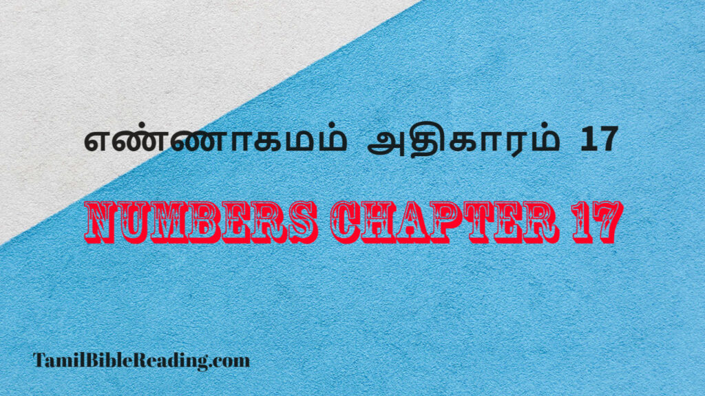 Numbers Chapter 17, எண்ணாகமம் அதிகாரம் 17, free daily bible,