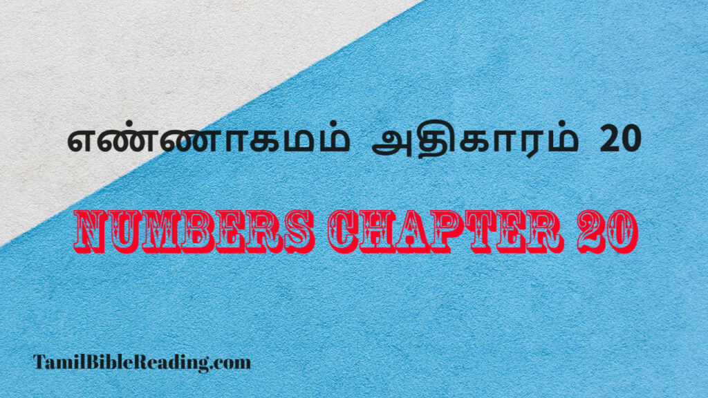 Numbers Chapter 20, எண்ணாகமம் அதிகாரம் 20, free daily bible,