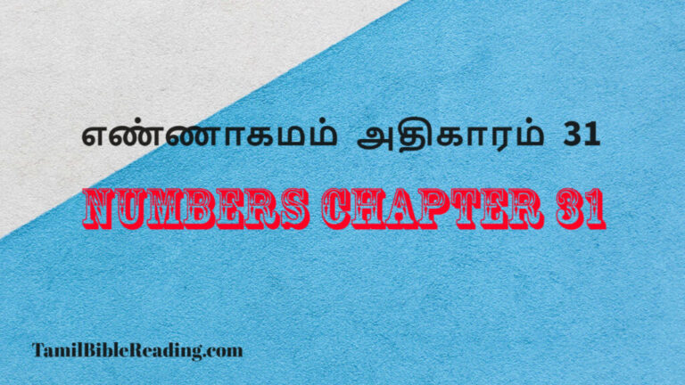 Numbers Chapter 31, எண்ணாகமம் அதிகாரம் 31, daily bible reading,