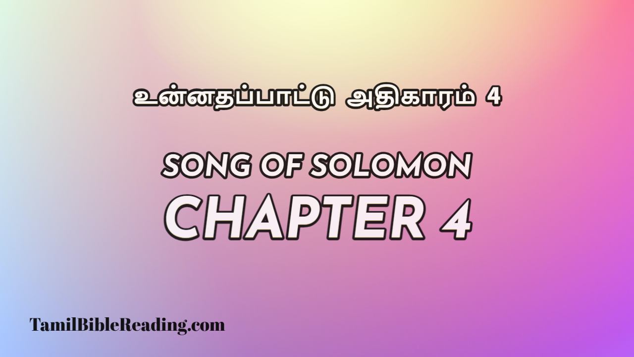 Song Of Solomon Chapter 4, உன்னதப்பாட்டு அதிகாரம் 4, tamil bible reading,
