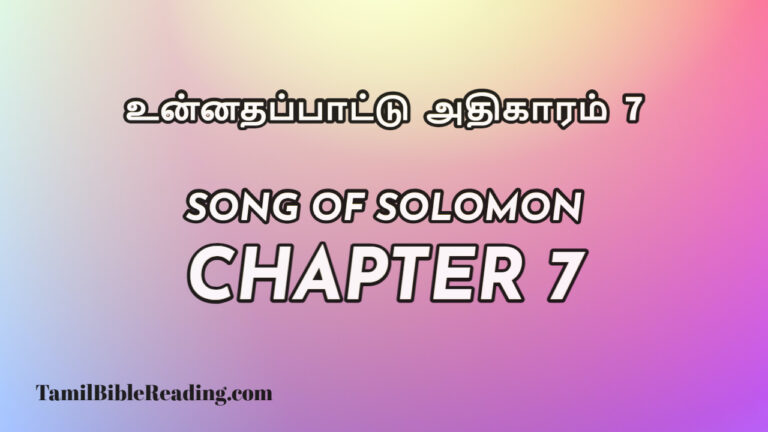 Song Of Solomon Chapter 7, உன்னதப்பாட்டு அதிகாரம் 7, tamil bible reading,