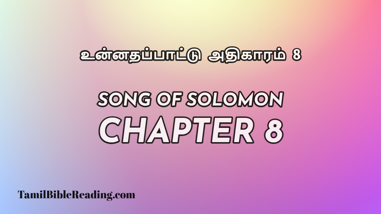 Song Of Solomon Chapter 8, உன்னதப்பாட்டு அதிகாரம் 8, tamil bible reading,
