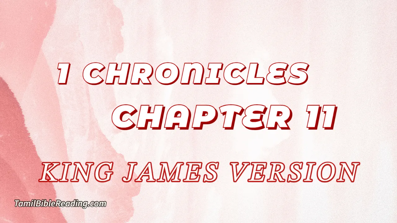 1 Chronicles Chapter 11, English Bible, KJV Bible, online English Bible, tbr site,