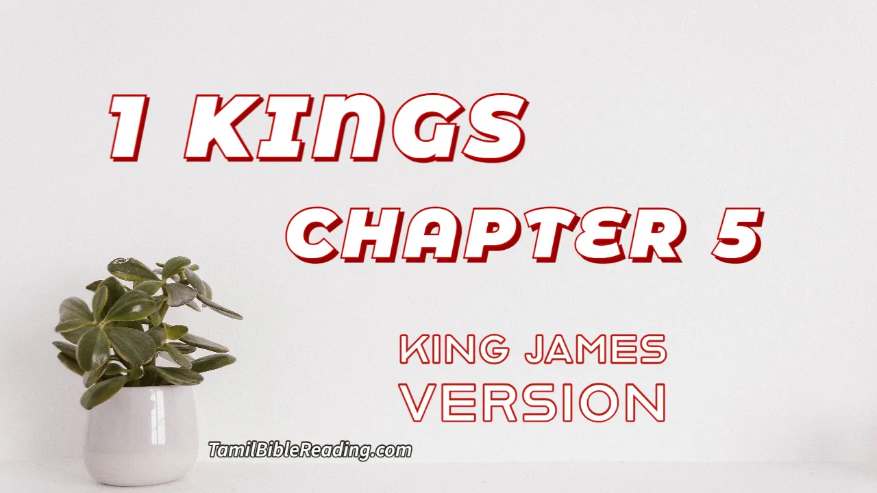 1 Kings Chapter 5, English Bible, KJV Bible, online English Bible, tbr site,