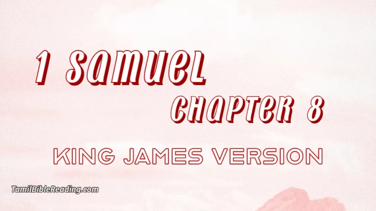 1 Samuel Chapter 8, English Bible, KJV Bible, online English Bible, tbr site,