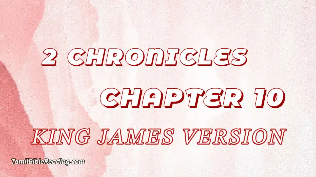 2 Chronicles Chapter 10, English Bible, KJV Bible, online English Bible, tbr site,