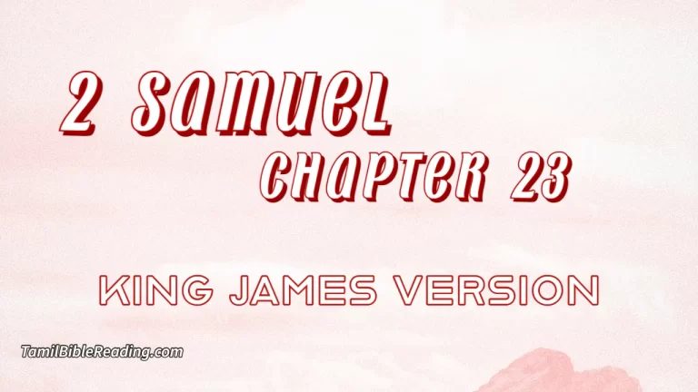 2 Samuel Chapter 23, English Bible, KJV Bible, online English Bible, tbr site,