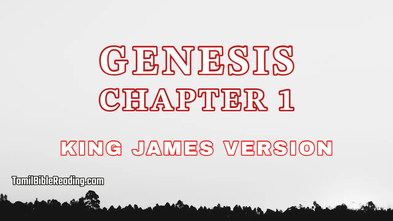 Genesis Chapter 1, English Bible, Tamil bible reading, Bible Reading,