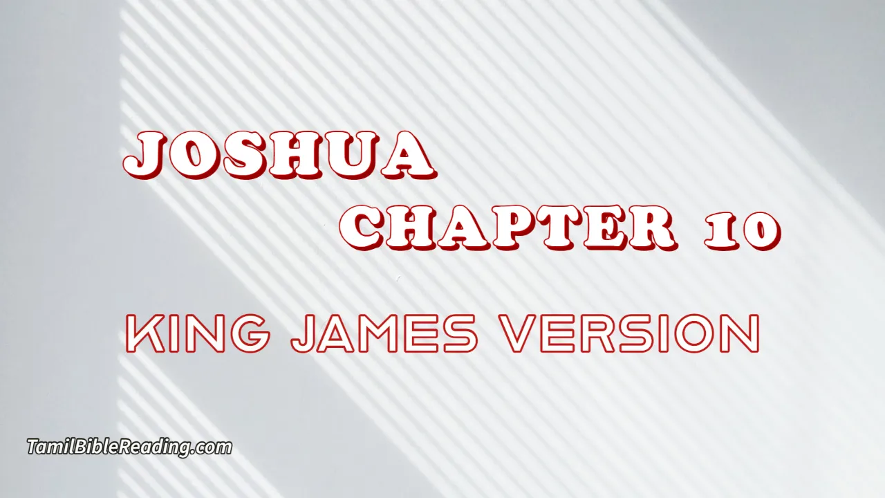 Joshua Chapter 10, English Bible, KJV Bible, online English Bible, tbr site,