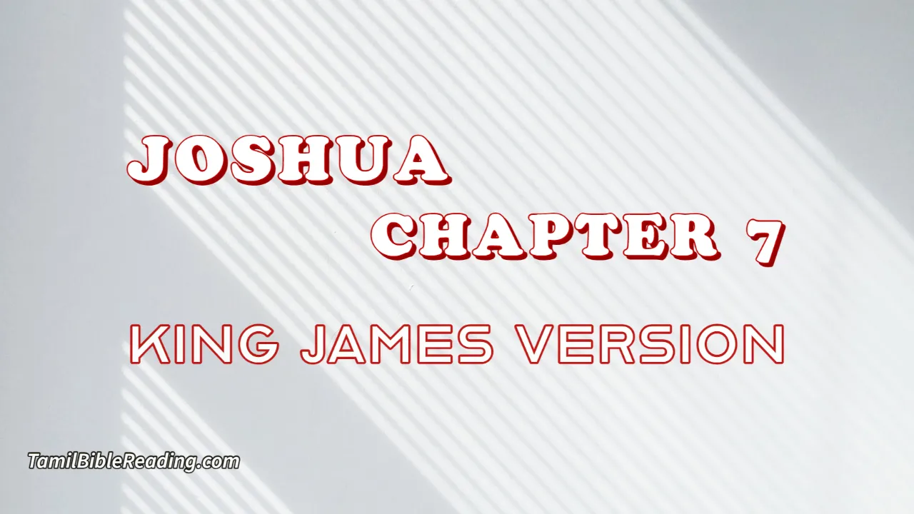Joshua Chapter 7, English Bible, KJV Bible, online English Bible, tbr site,