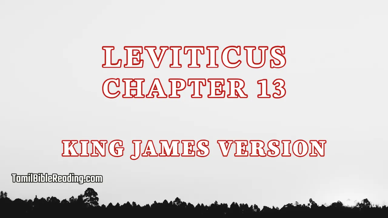 Leviticus Chapter 13, English Bible, tamil bible reading, Bible Reading,