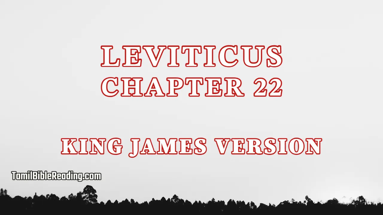 Leviticus Chapter 22, English Bible, tamil bible reading, Bible Reading,