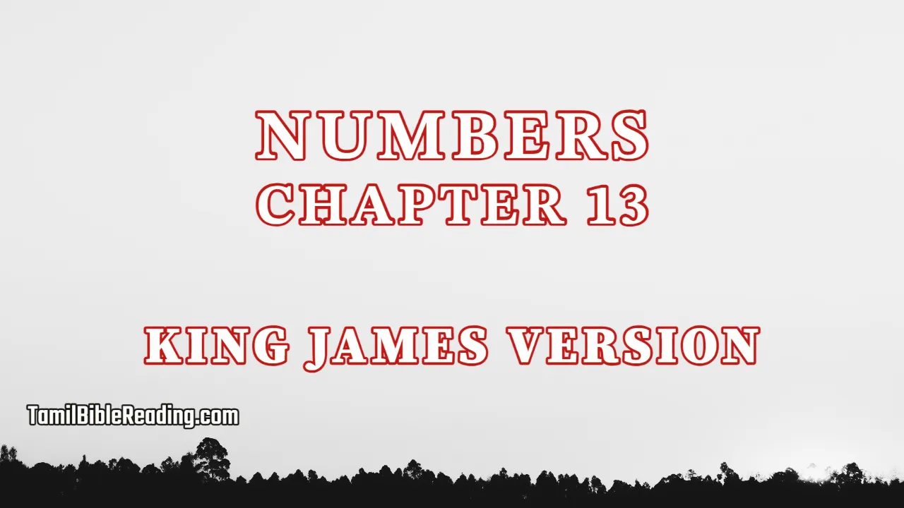 Numbers Chapter 13, English Bible KJV, tamil bible reading, Bible Reading,