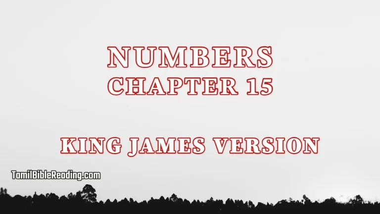 Numbers Chapter 15, English Bible KJV, tamil bible reading, Bible Reading,