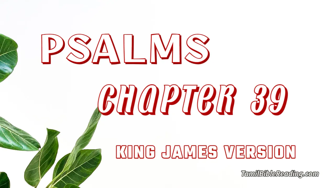 Psalms Chapter 39, English Bible, KJV Bible, online English Bible, tbr site,