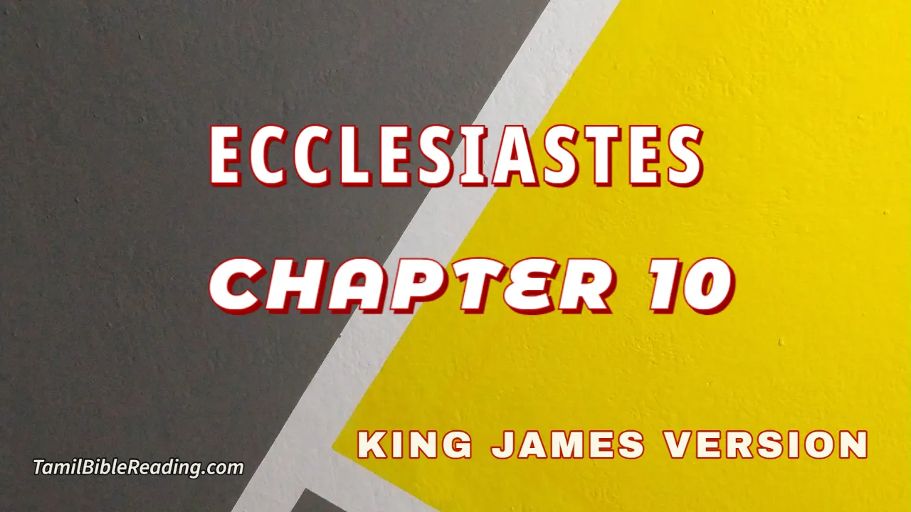 Ecclesiastes Chapter 10, English Bible, KJV Bible, online English Bible, tbr site,