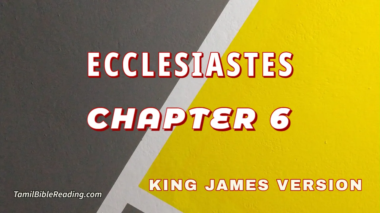 Ecclesiastes Chapter 6, English Bible, KJV Bible, online English Bible, tbr site,