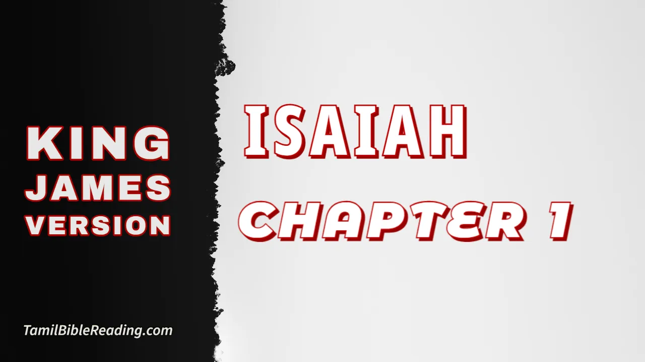 Isaiah Chapter 1, English Bible, KJV Bible, online English Bible, tbr site,