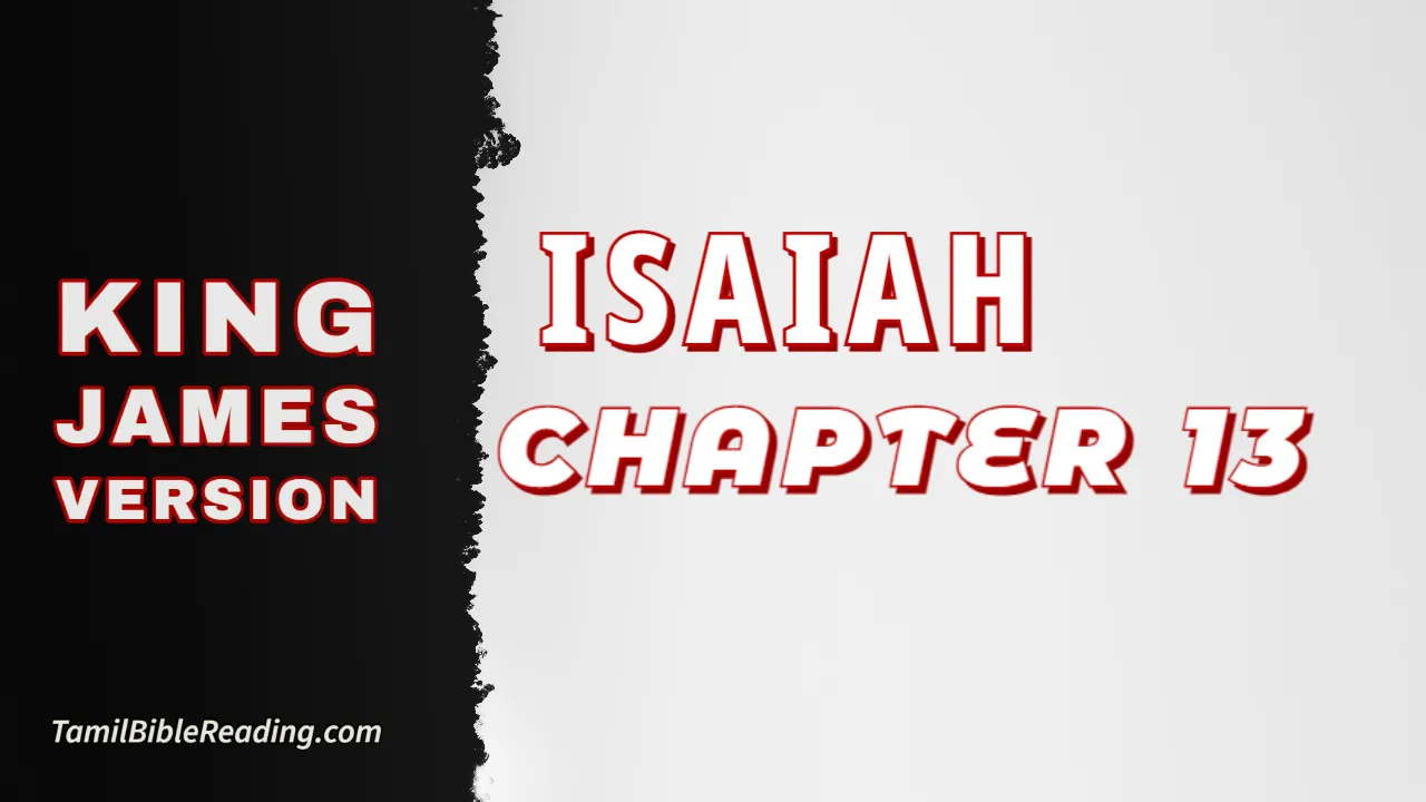 Isaiah Chapter 13, English Bible, KJV Bible, online English Bible, tbr site,