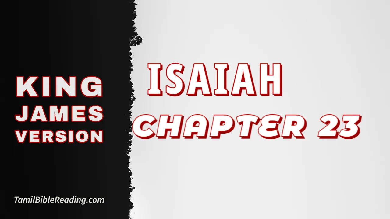 Isaiah Chapter 23, English Bible, KJV Bible, online English Bible, tbr site,
