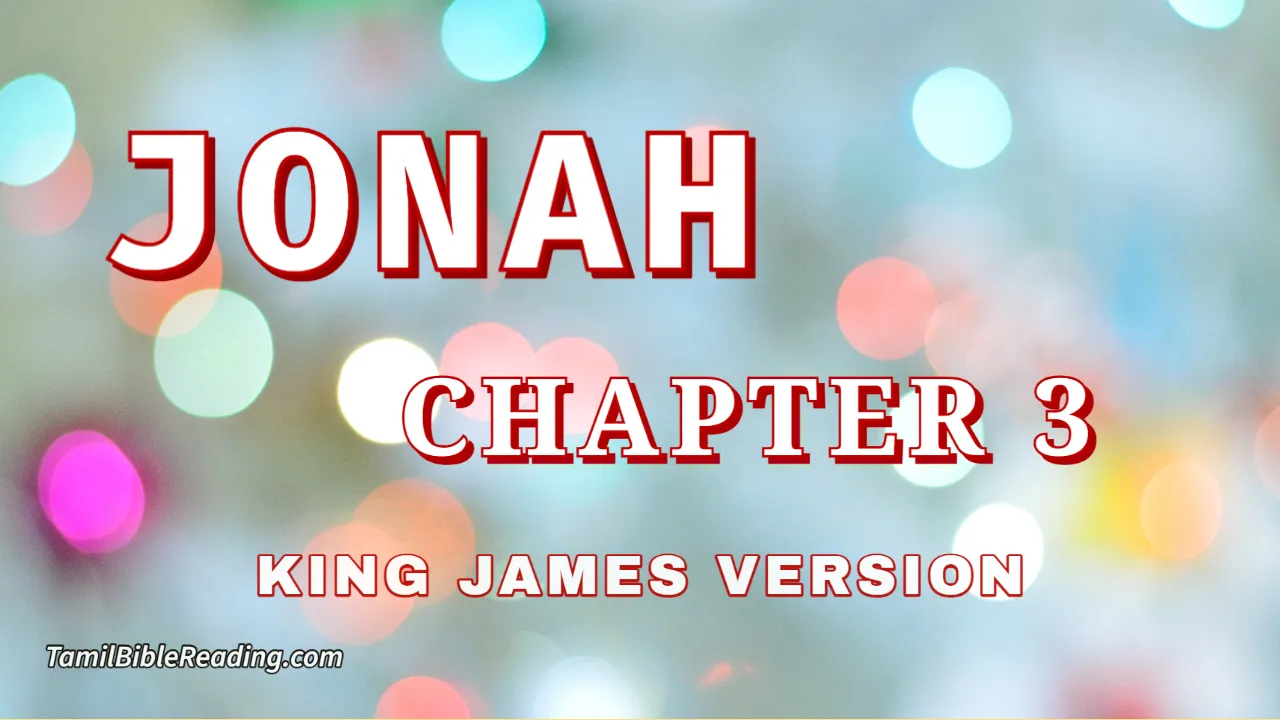 Jonah Chapter 3, English Bible, KJV Bible, online English Bible, tbr site,