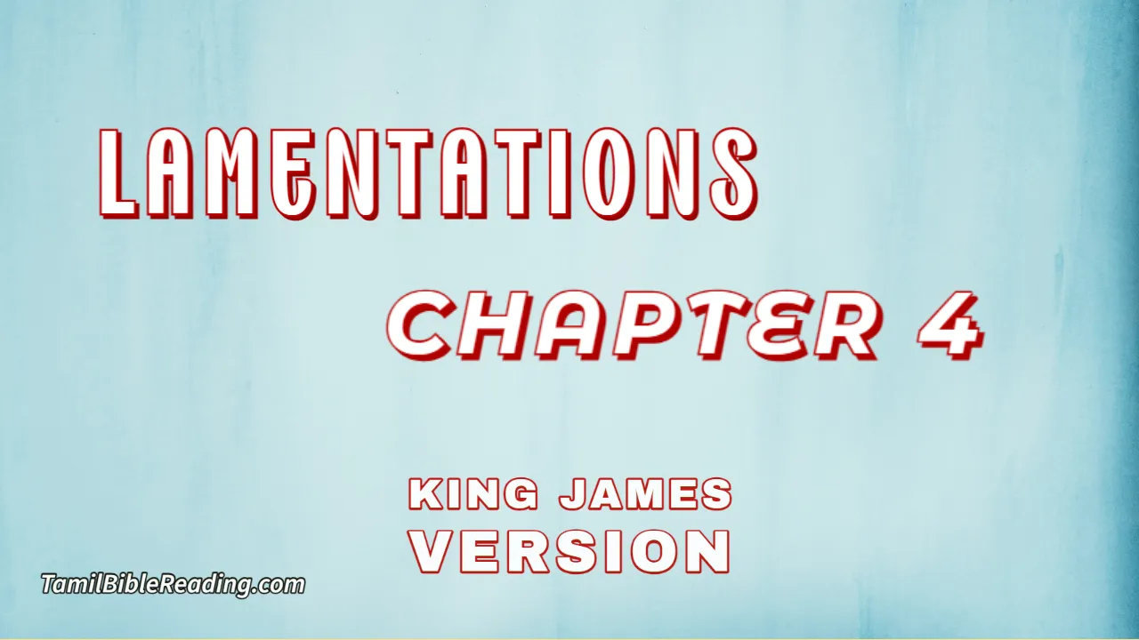 Lamentations Chapter 4, English Bible, KJV Bible, online English Bible, tbr site,