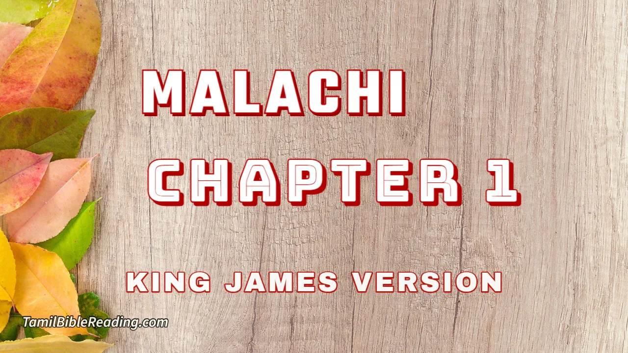 Malachi Chapter 1, English Bible, KJV Bible, online English Bible, tbr site,