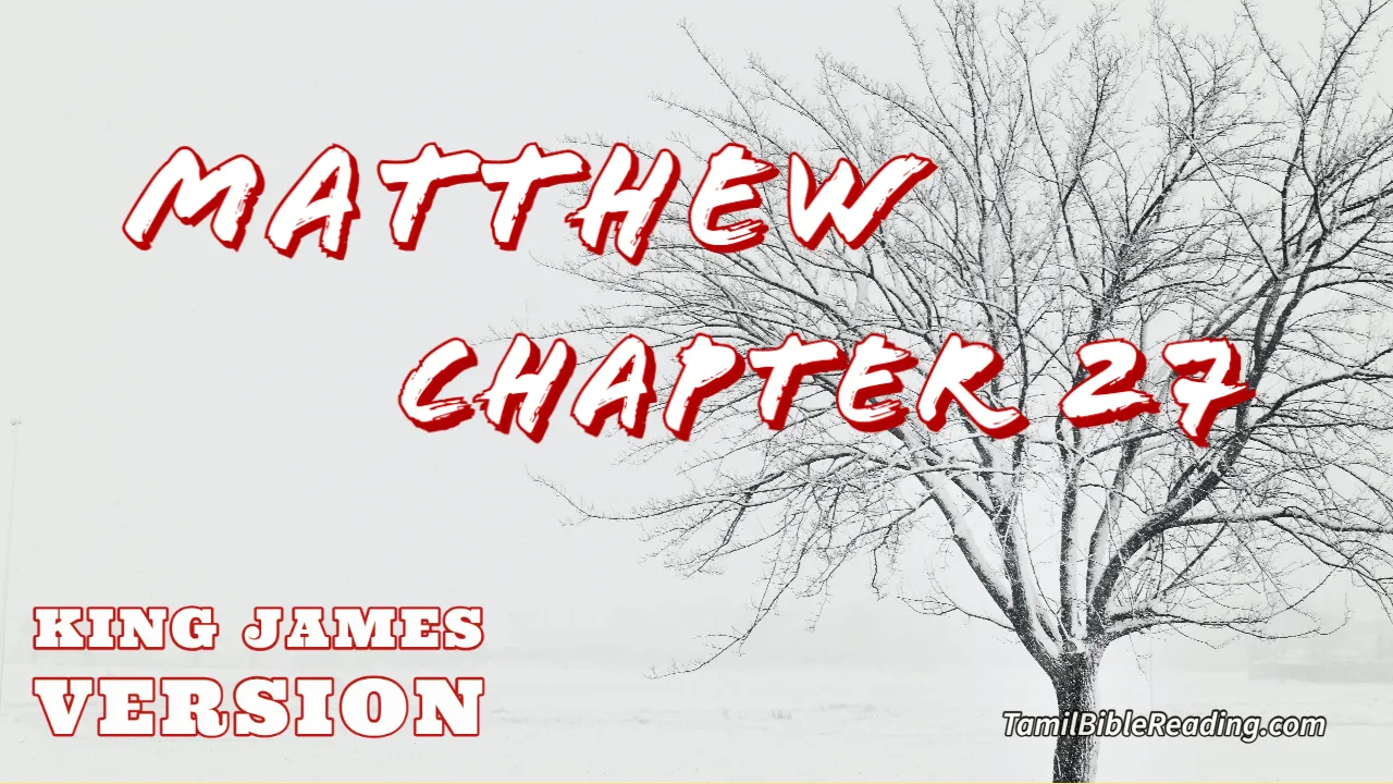 Matthew Chapter 27, English Bible KJV, Tamil bible reading, online Bible Reading,